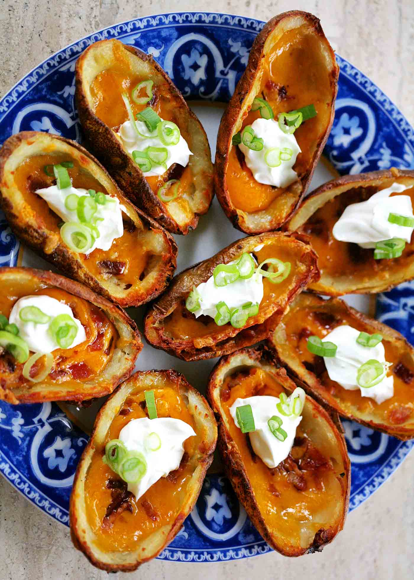 Crispy Cheesy Potato Skins