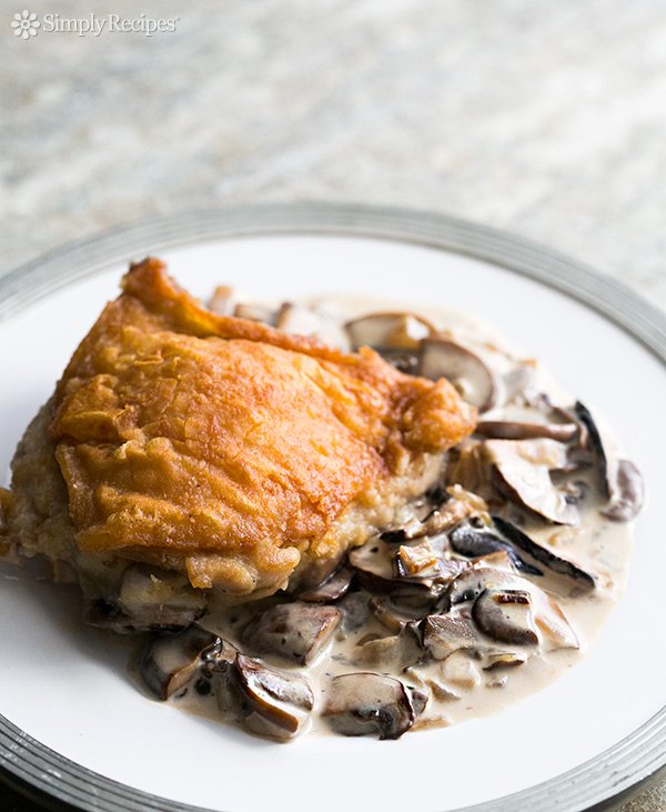 Chicken in Mushroom Cream Sauce
