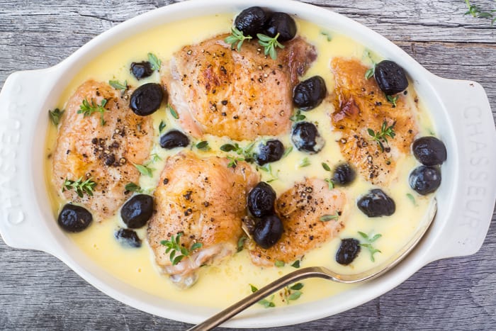 Pollo en Salsa de Limón con Aceitunas