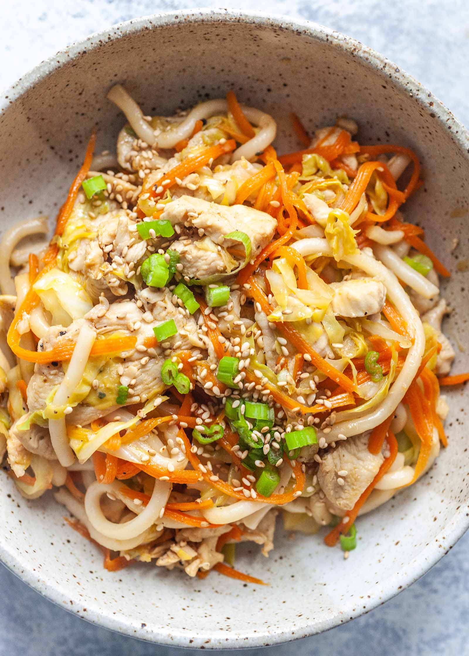 Poulet facile lo mein