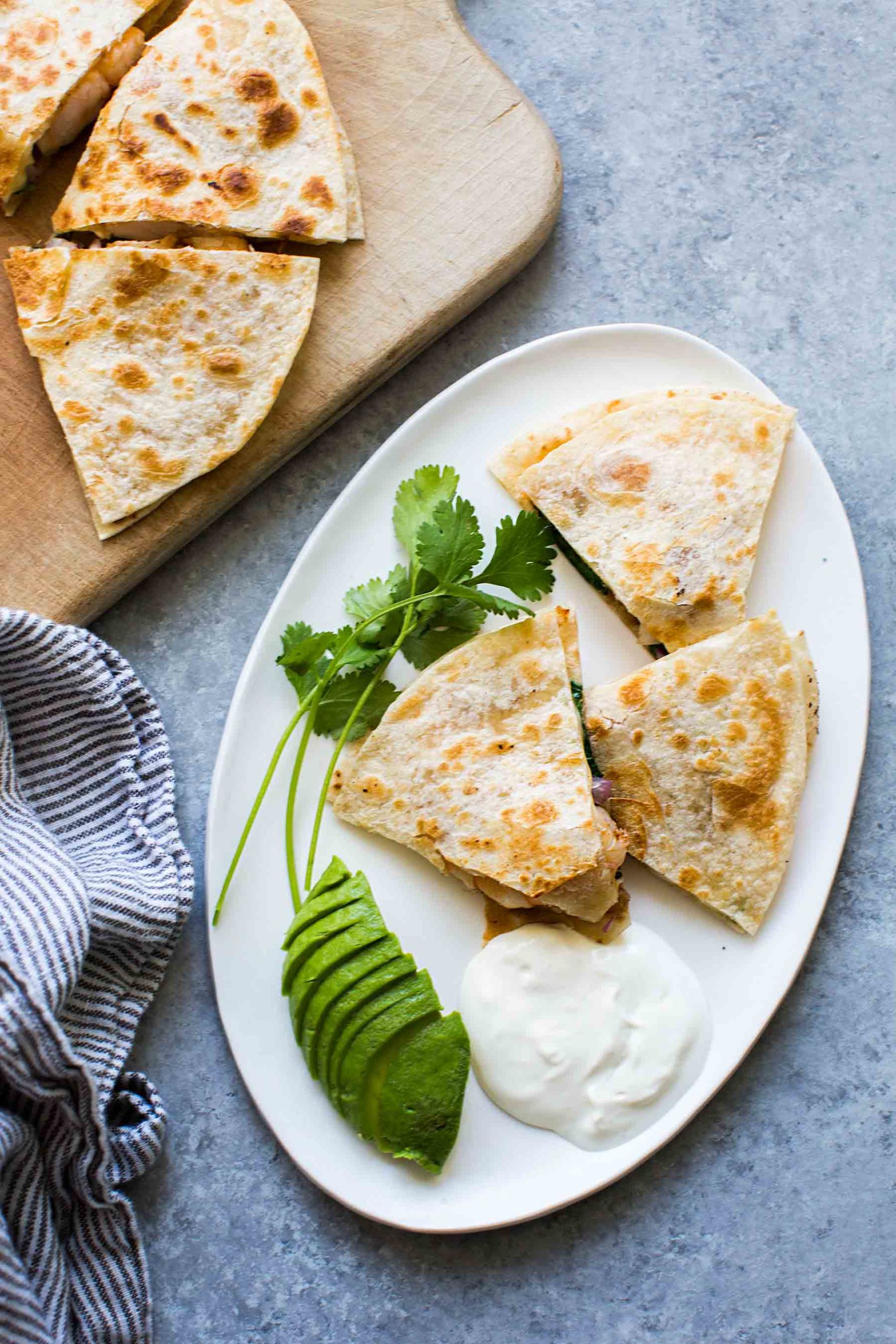 Quesadillas aux crevettes