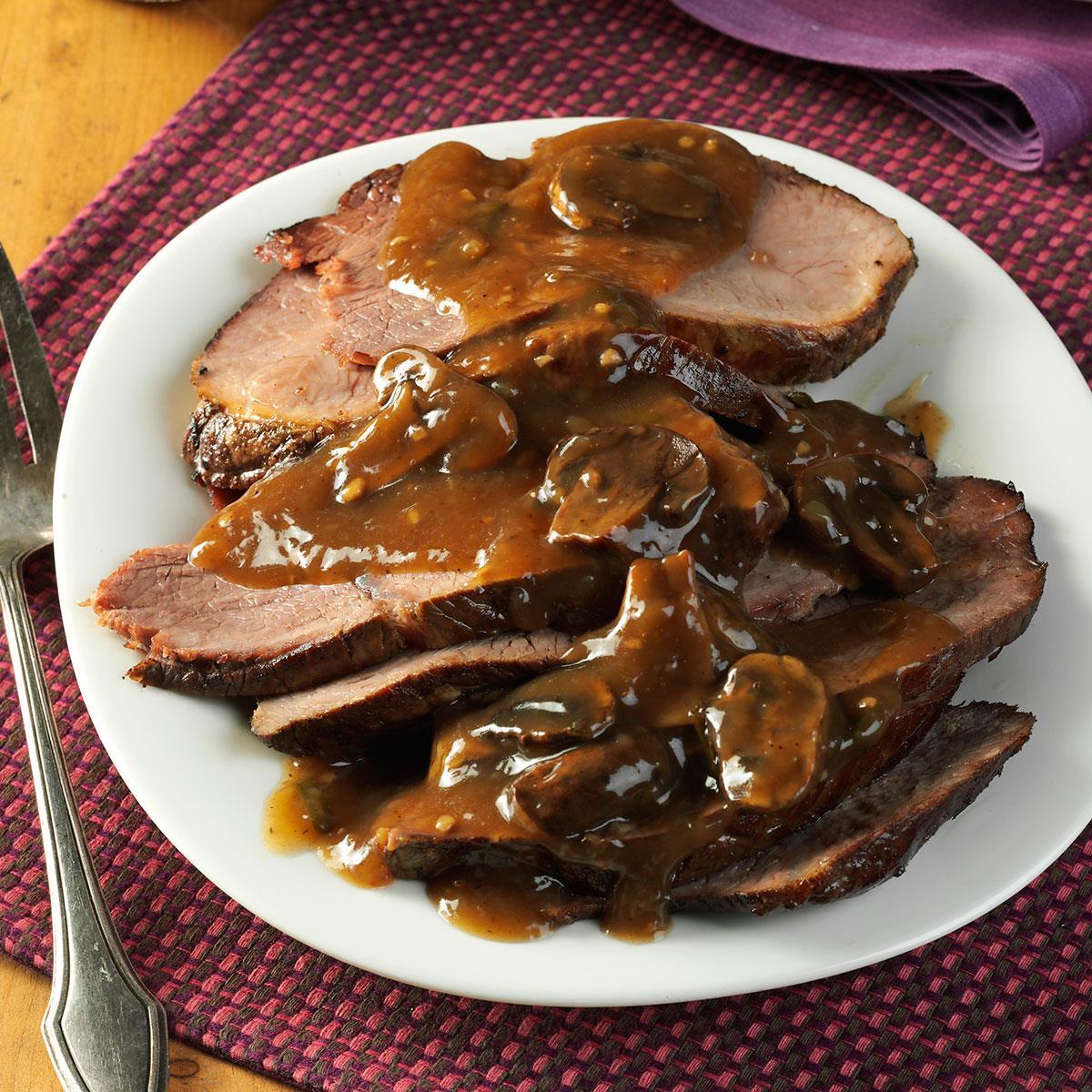 Receta de la carne asada de la carne de vaca de la presión