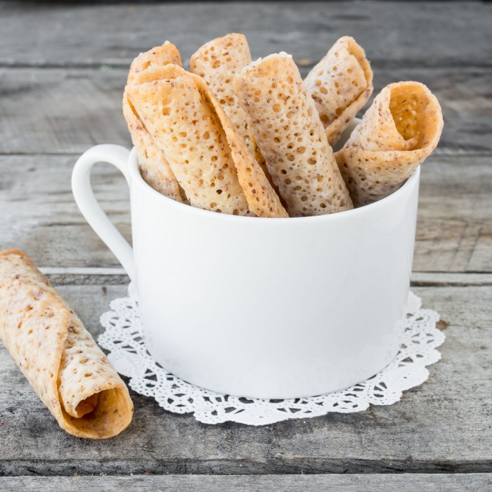 Las delicadas obleas de encaje de almendras se pueden hacer f&aacute;cilmente sin gluten