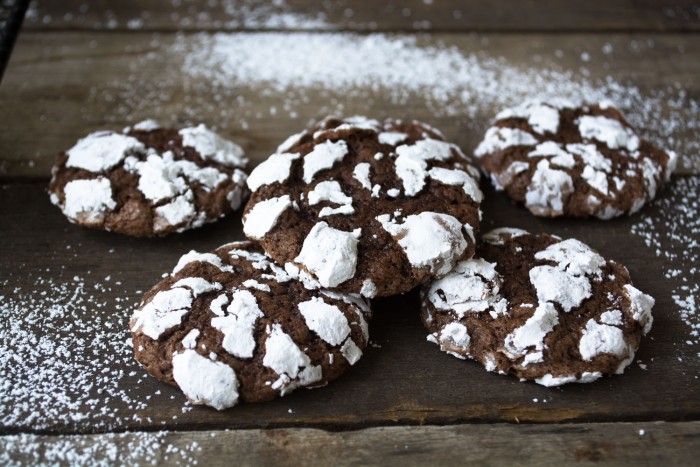 Receta de galletas navide&ntilde;as de chocolate arrugado