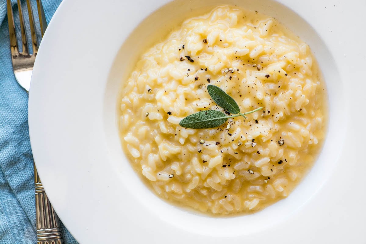 🏅 Risotto au cheddar instantané avec sauge fraîche
