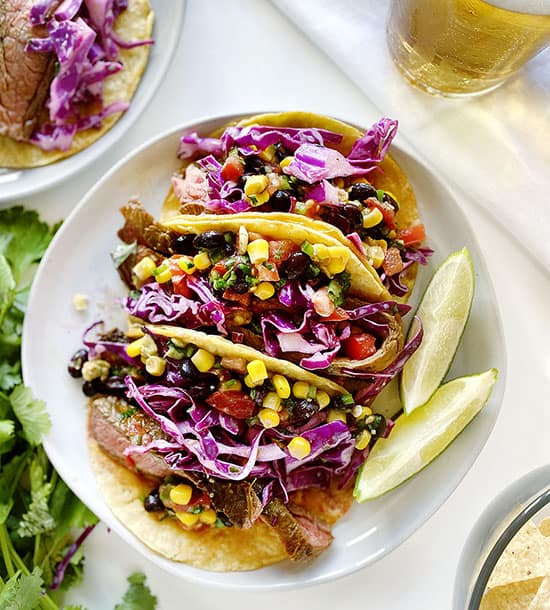 Sobrecarga de tacos de carne saludable para el corazón