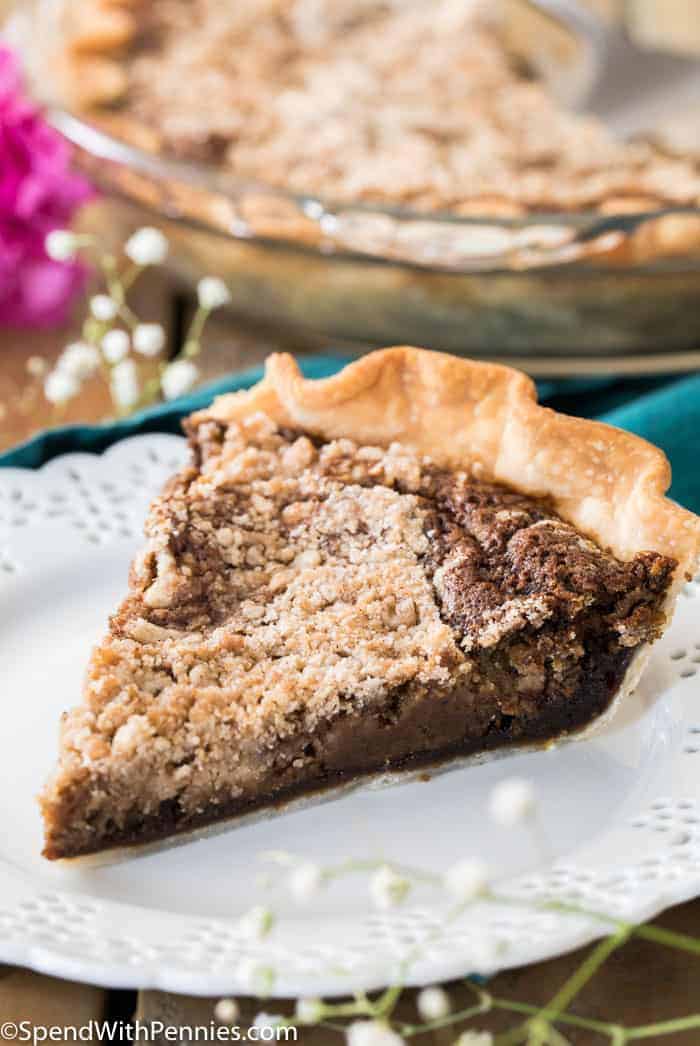 Best Shoofly Pie Recipe on a plate