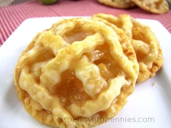 Apple Pie Cookies on a white plate