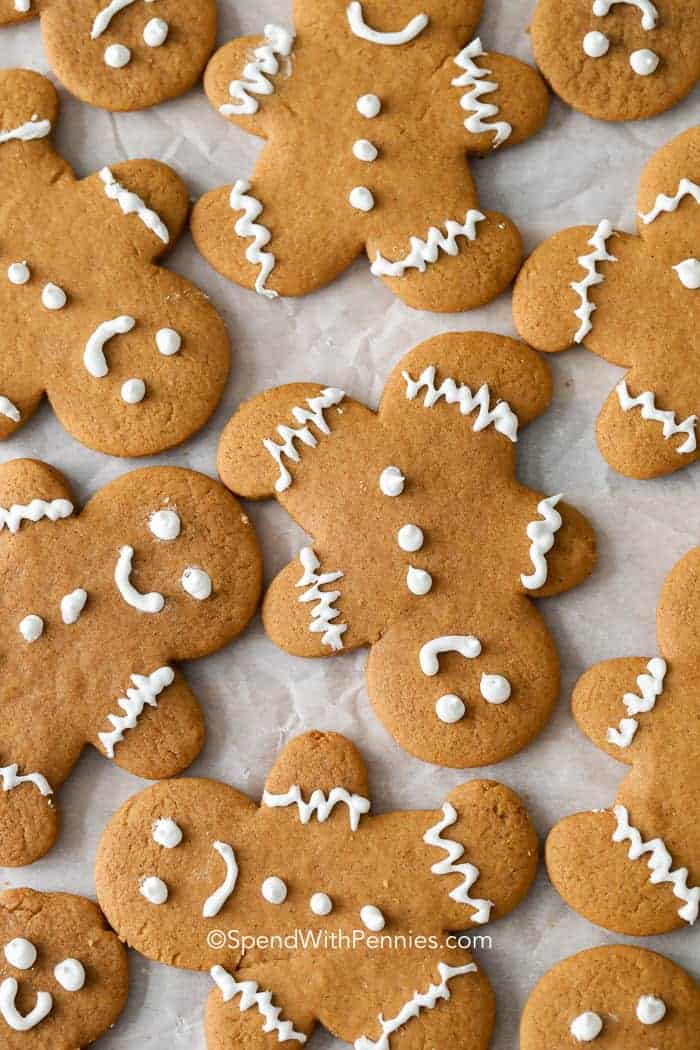 Gingerbread Cookies on pan