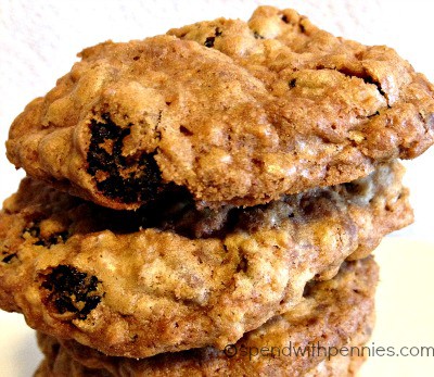 Biscuits croustillants à l'avoine et aux raisins secs