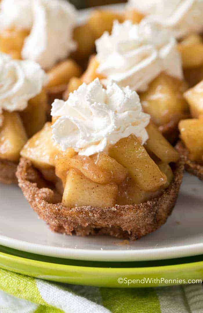 Apple Pie Bites on a plate