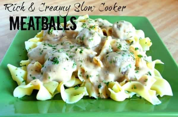 rich & creamy slow cooker meatballs