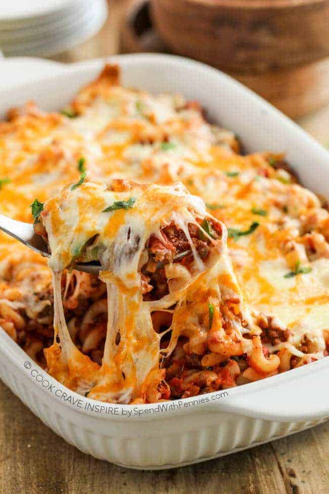 Casserole de boeuf au fromage et de macaroni