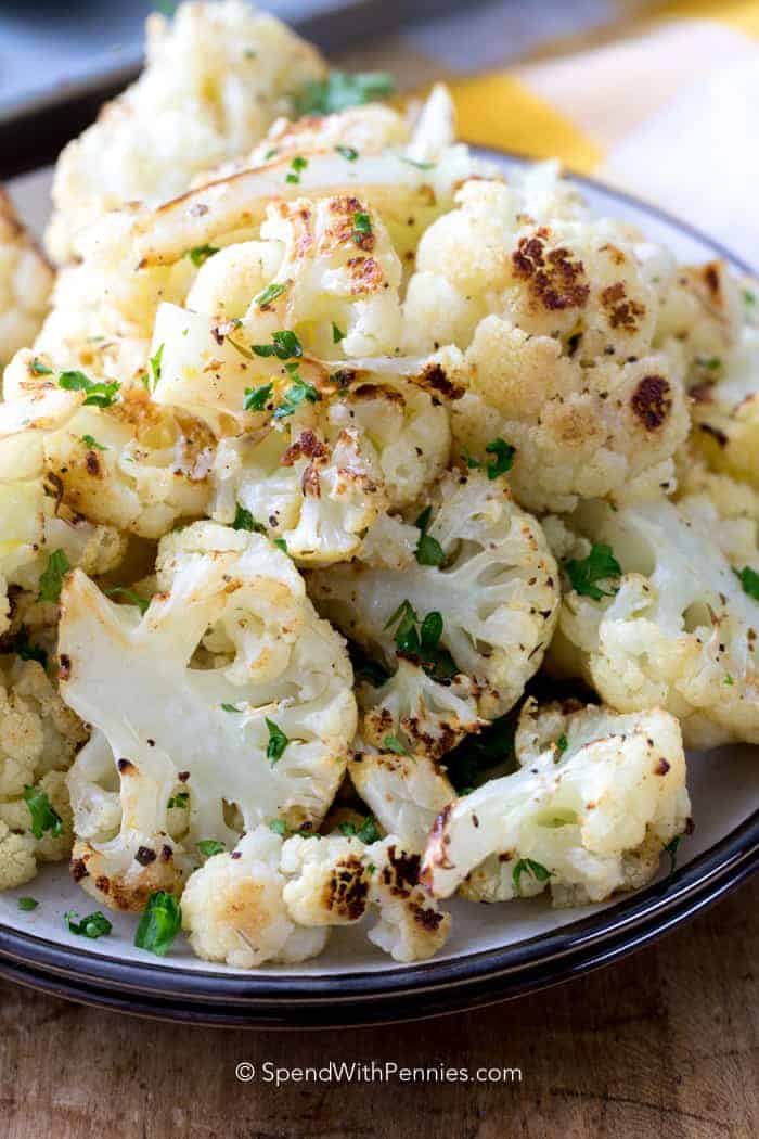 Roasted Cauliflower on a plate