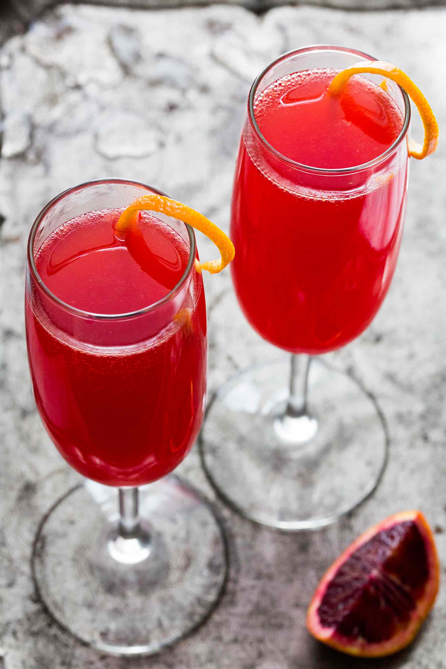 Blood Orange French 75 Cocktail