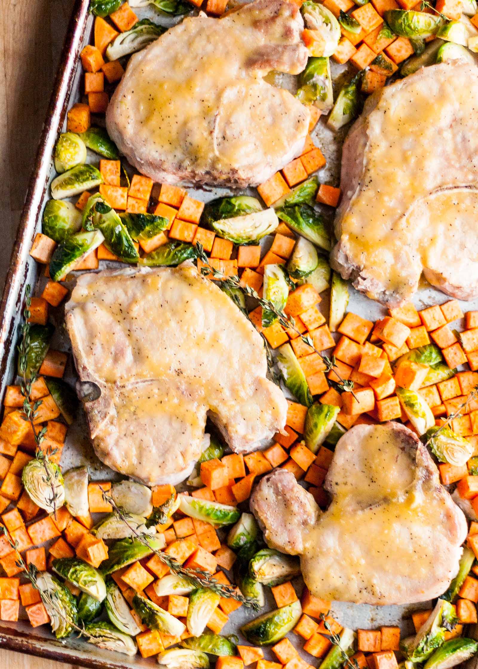 Honey-Mustard Sheet Pan Pork Chops