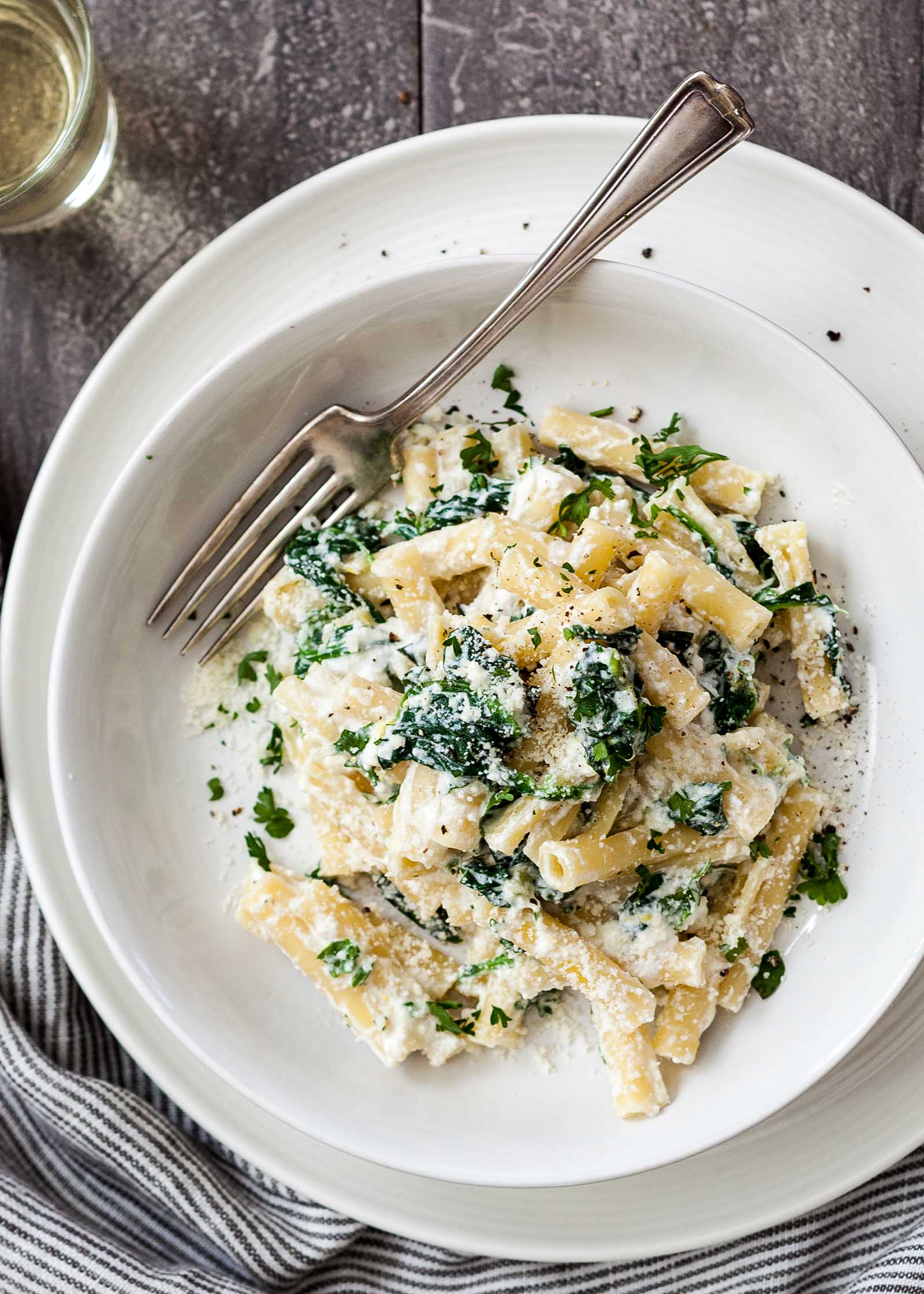 Creamy Ziti Florentine