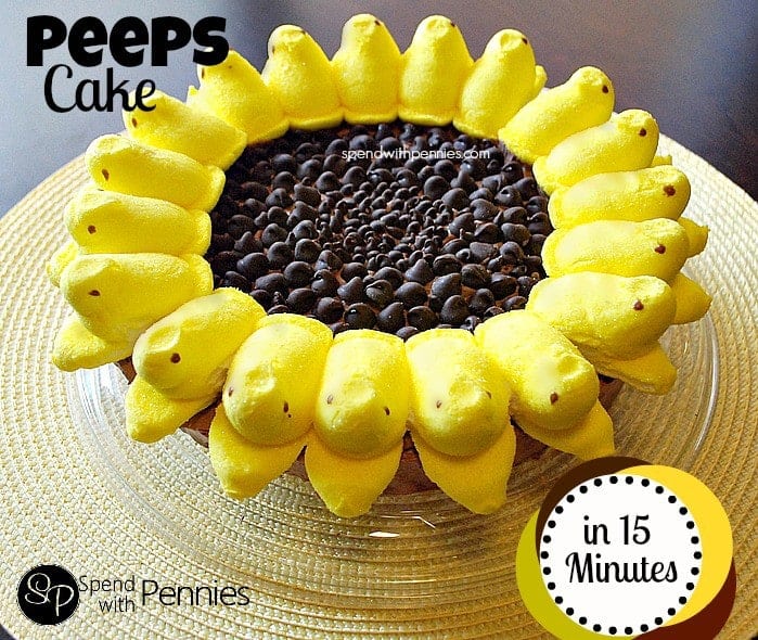 sunflower peeps cake