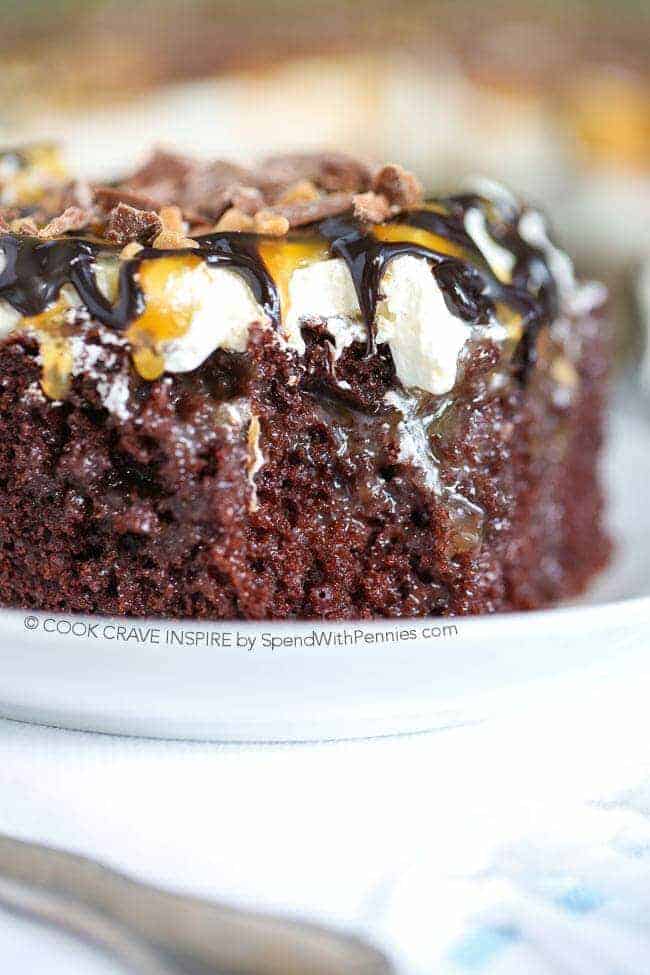 Gâteau au chocolat et au caramel