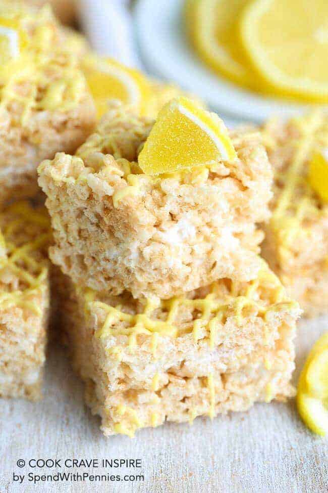 Gâteries au riz Krispie au citron