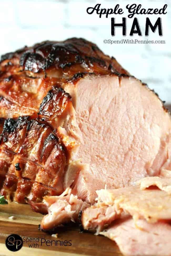 close up of Apple Glazed Baked Ham