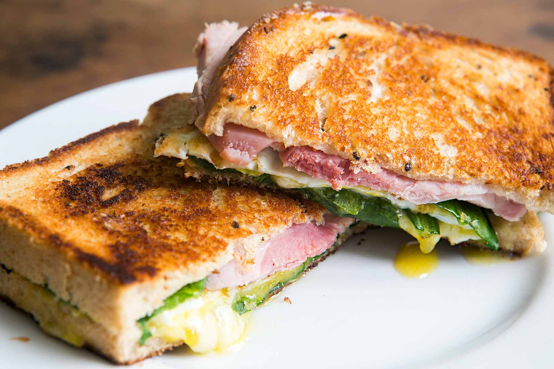 Greens Eggs Ham Sandwich