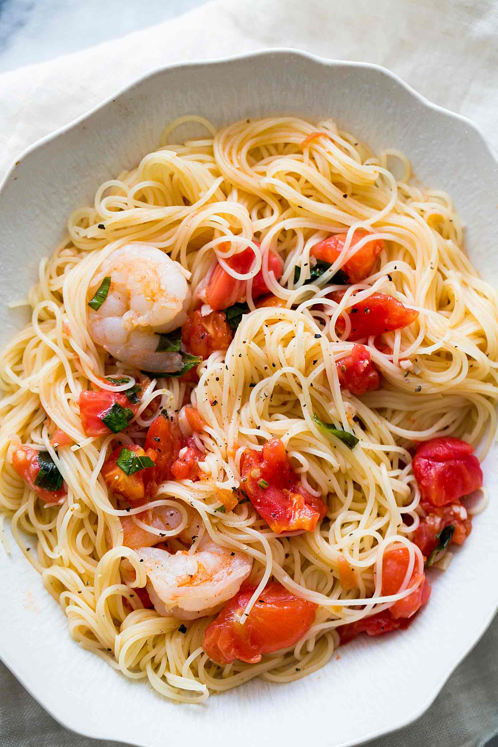 Pasta Pomodoro with Shrimp