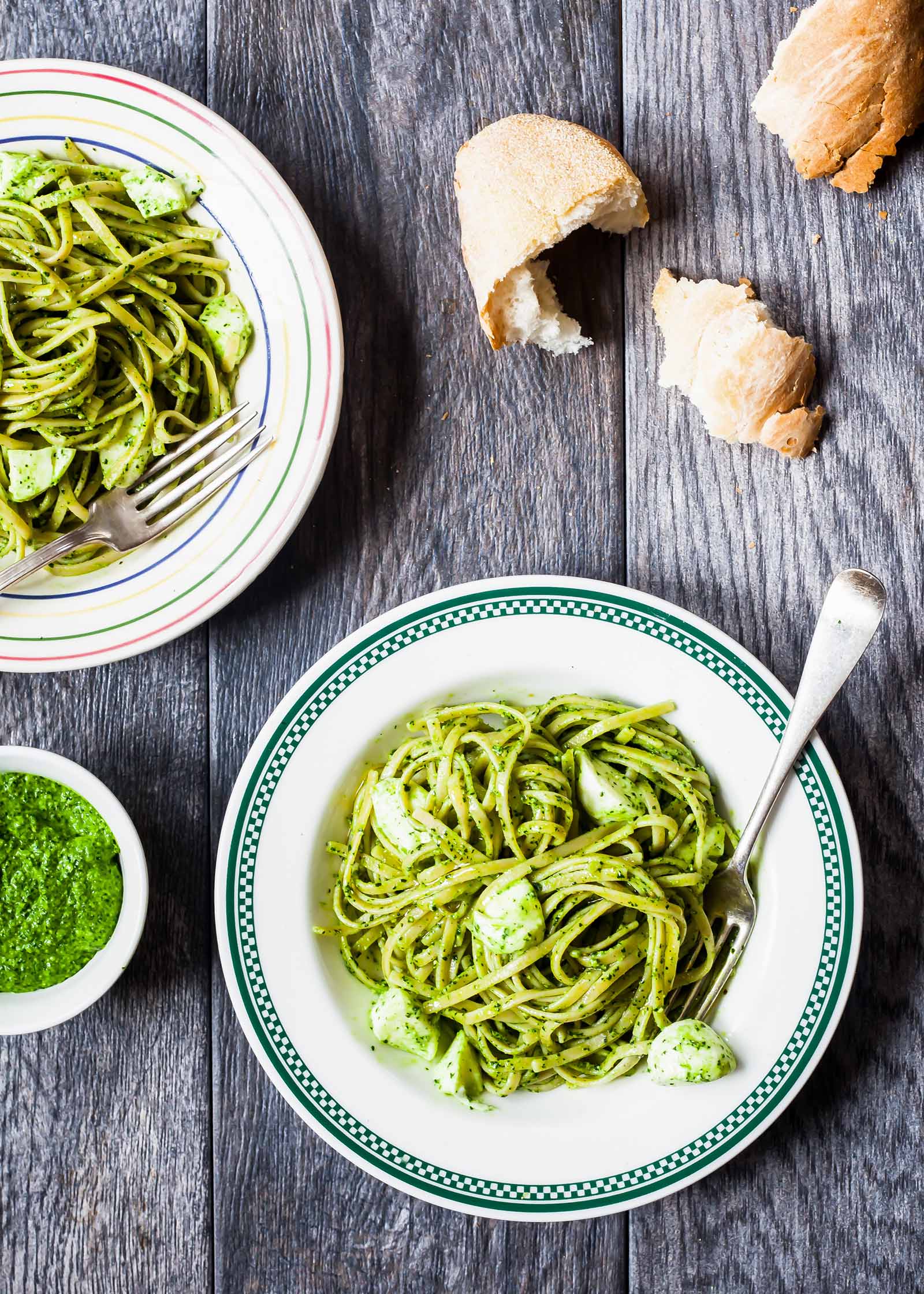 Whole Wheat Pasta with Kale Pesto