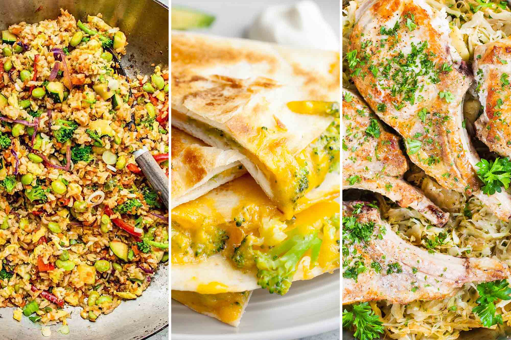 Use It Up! Pork Chops, Quesadillas, Fried Rice
