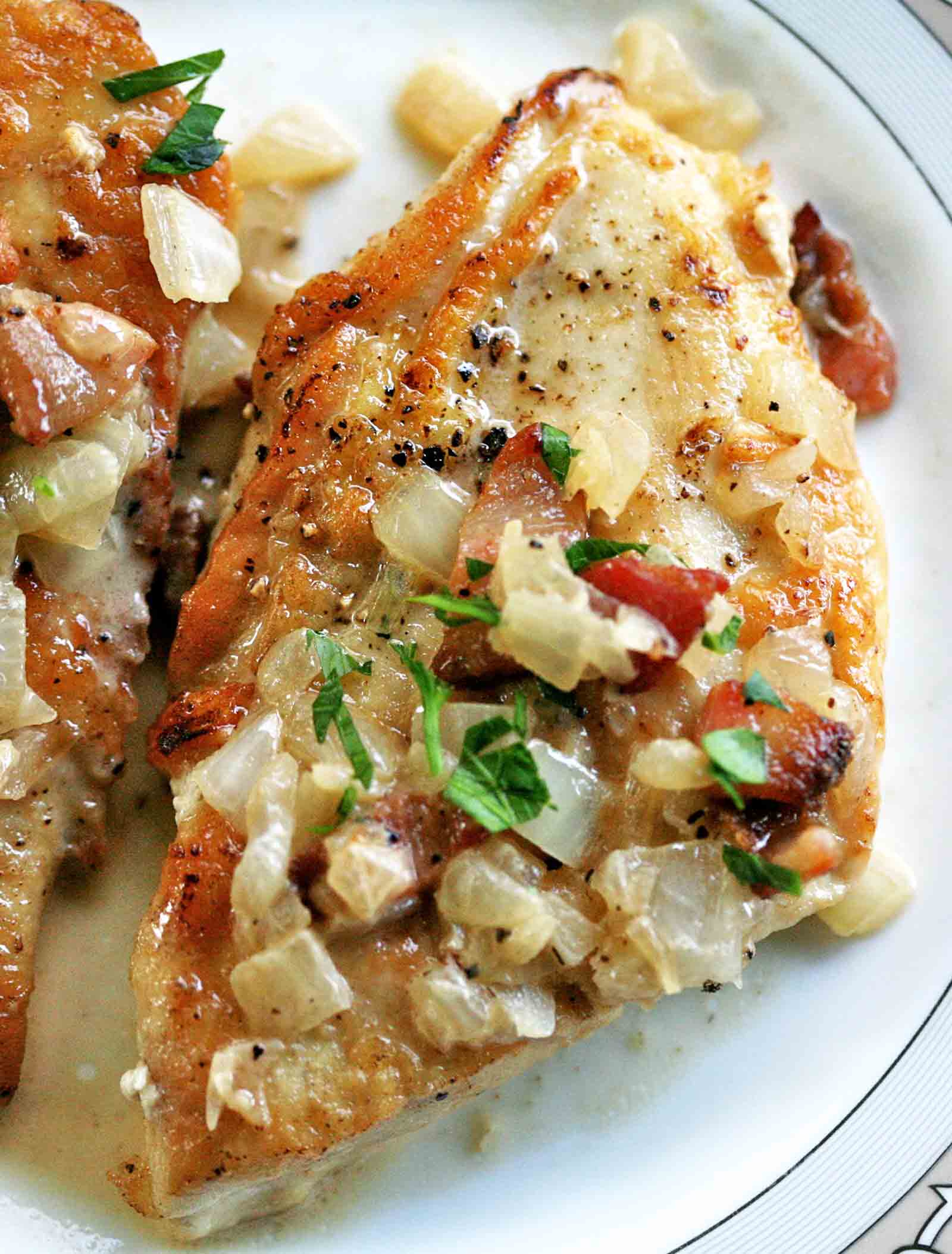 chicken marsala with pancetta and cream