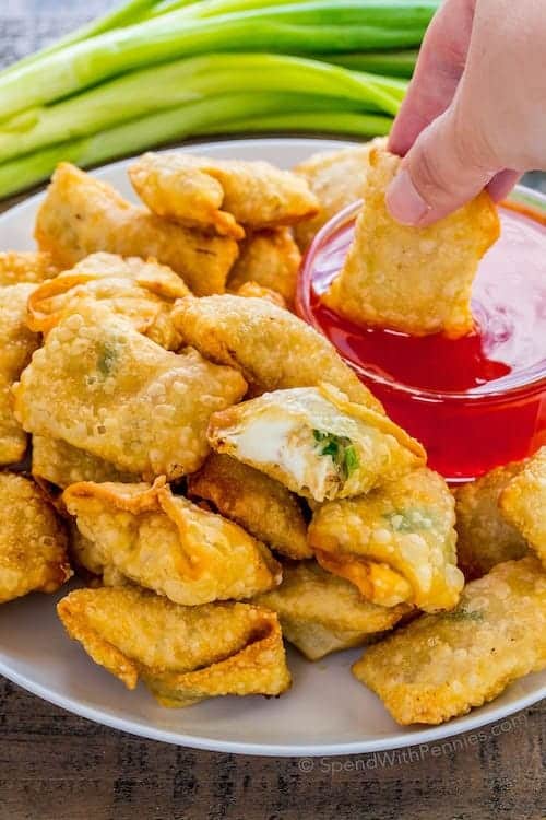Rangoon de crabe (Wontons farcis au crabe et au fromage à la crème)