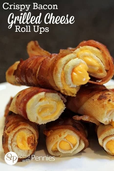 Rouleaux de fromage grillé croustillant au bacon