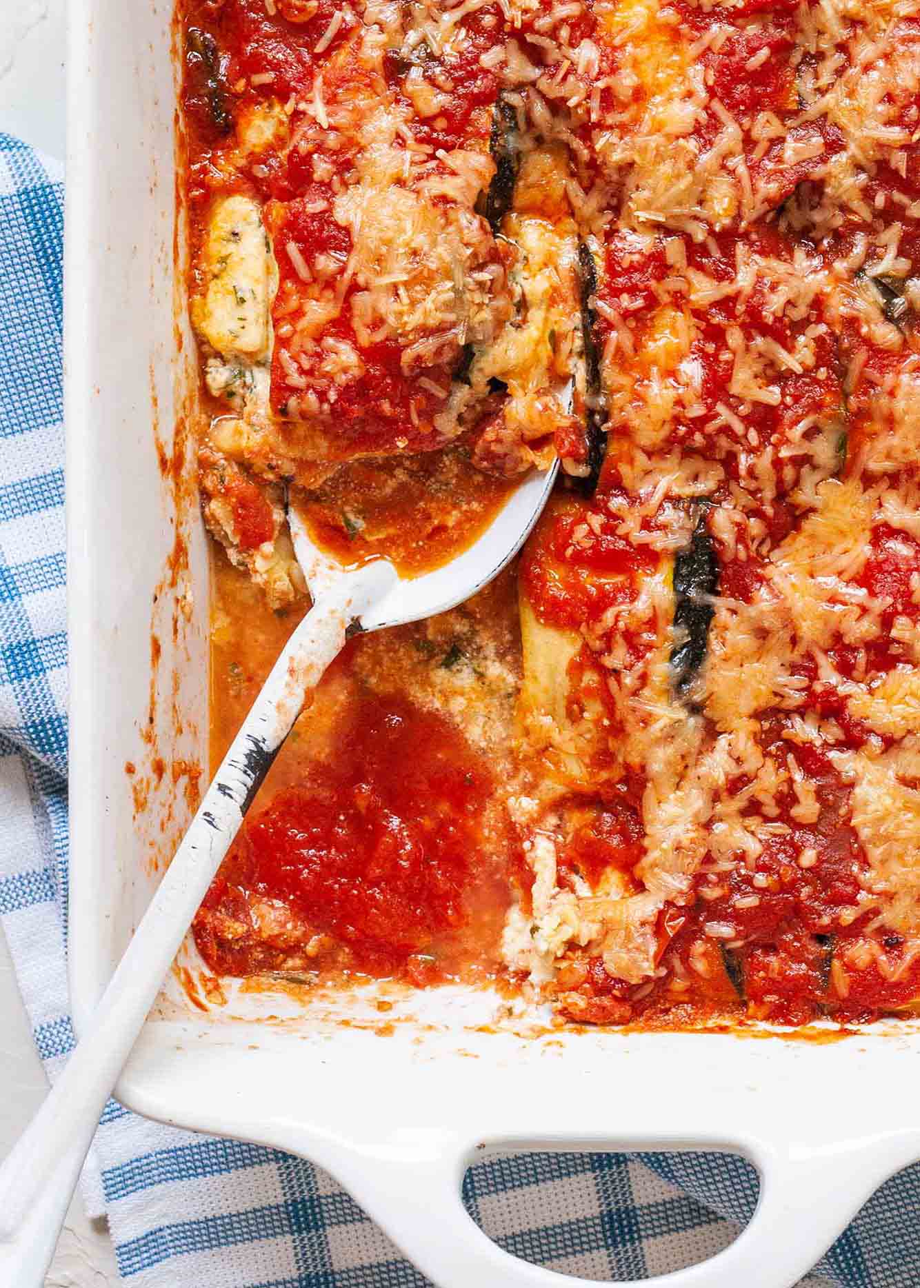 Zuchinni Lasagna Roll-Ups