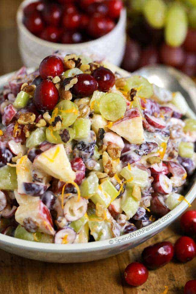 Salade Waldorf aux canneberges