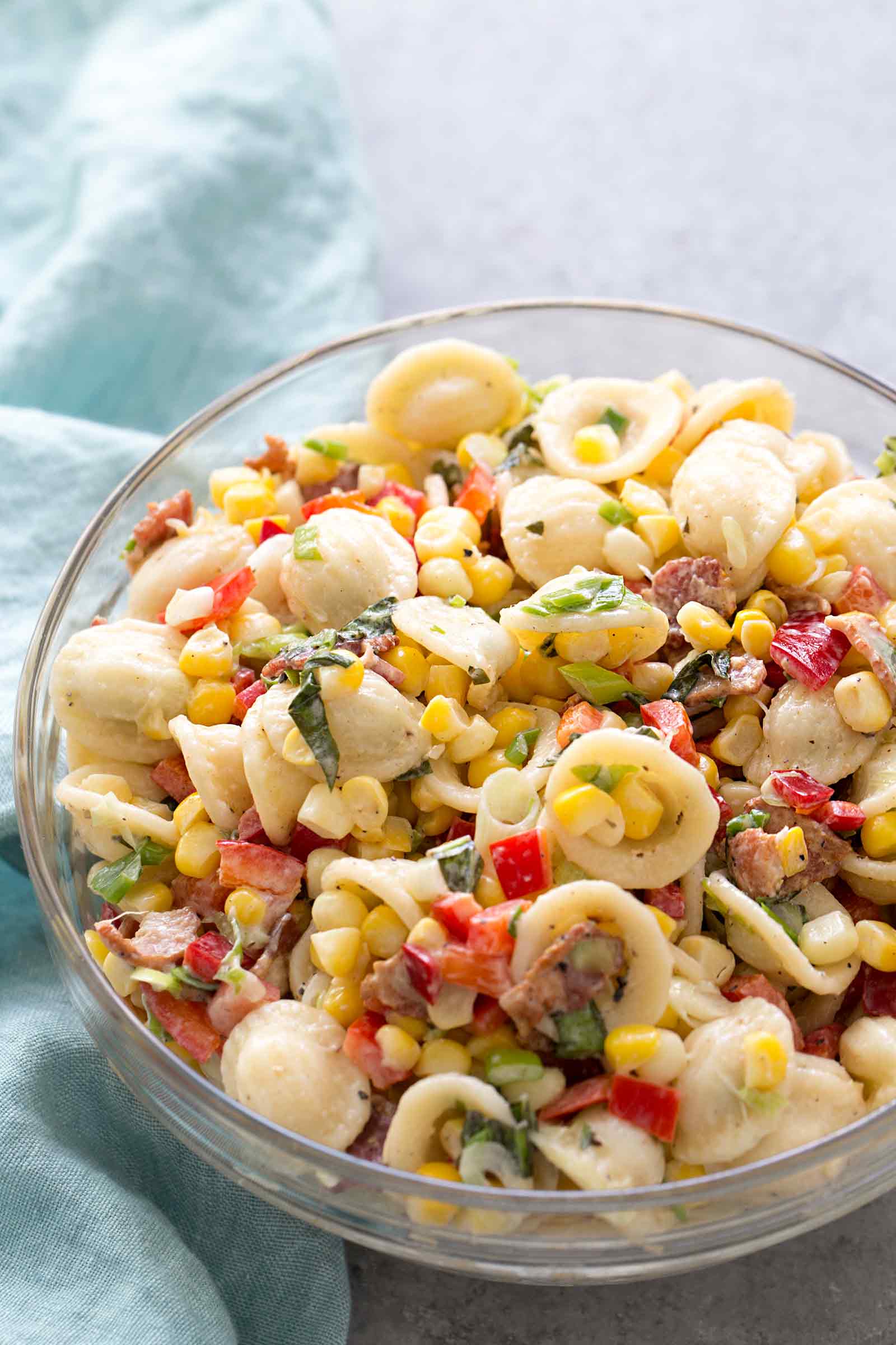 Pasta Salad with Corn and Bacon