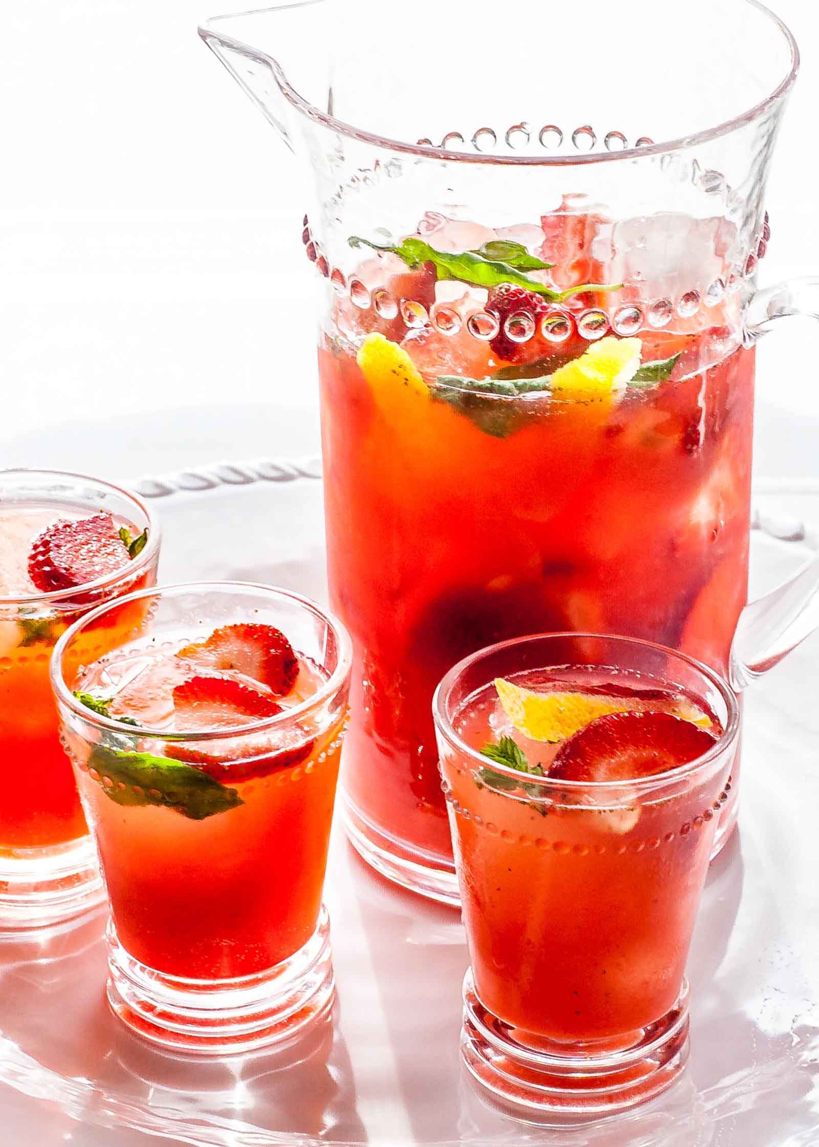 Pitcher Sangria with Strawberries