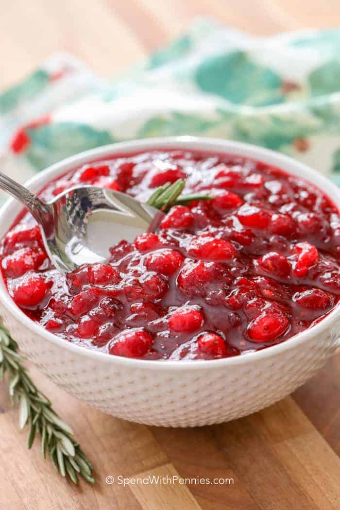 Sauce aux canneberges facile