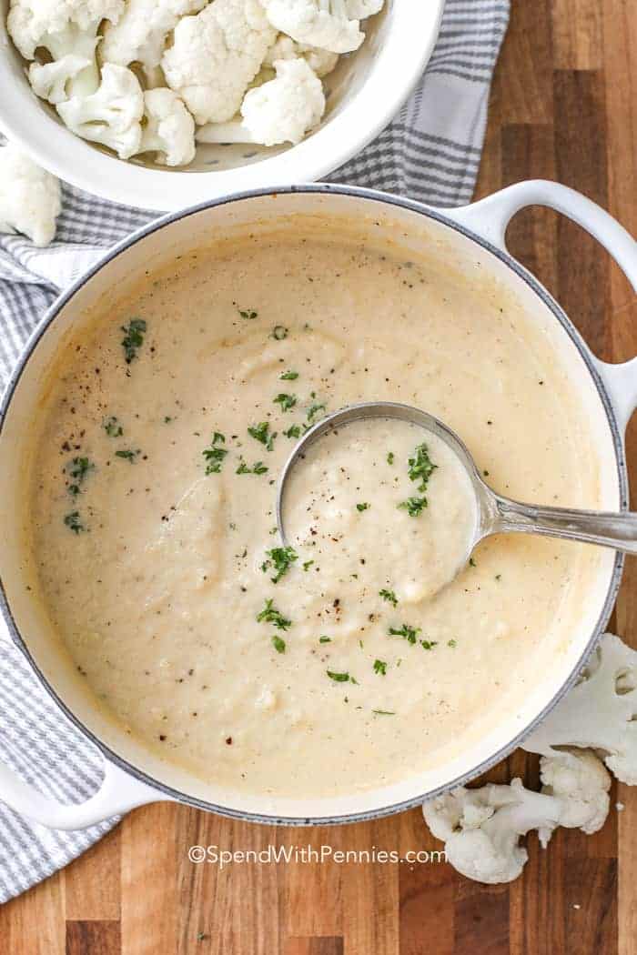Soupe à la crème de chou-fleur