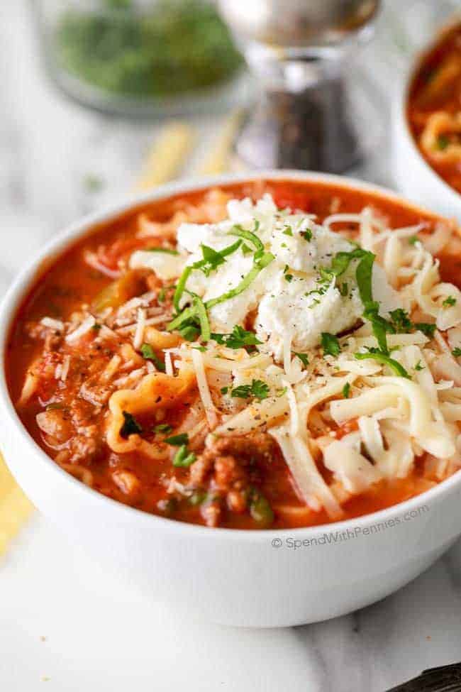 Soupe aux lasagnes CrockPot
