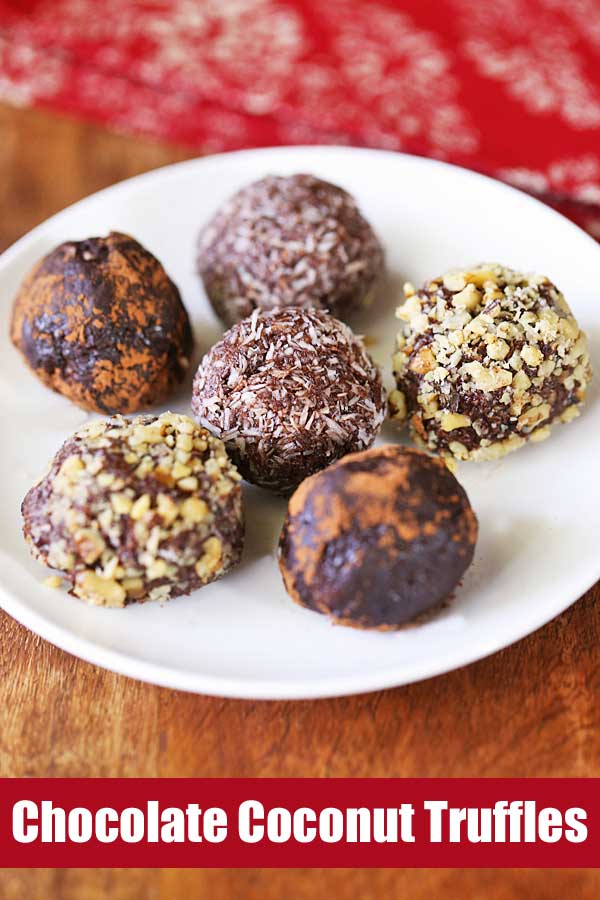 Palline di cioccolato con cocco