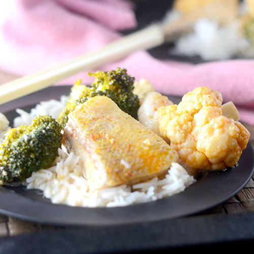 Pesce al curry rosso tailandese