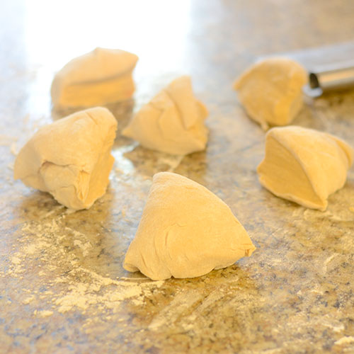 Taglio di pasta di patate dolci 