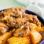 coda di bue con mais e patate