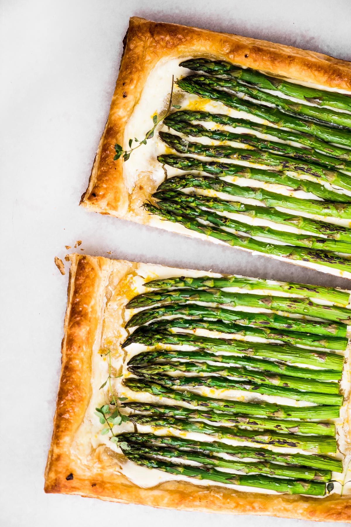 Crostata di pasta sfoglia agli asparagi