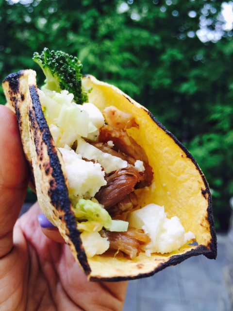 Tacos di maiale tirato senza glutine