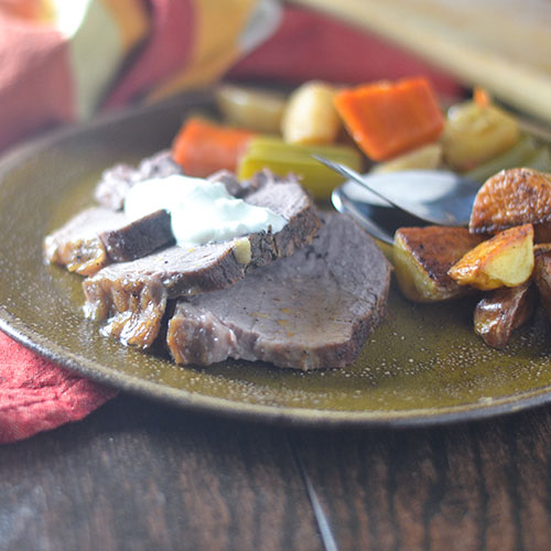 Stufato bollito All'interno di arrosto di manzo tondo 