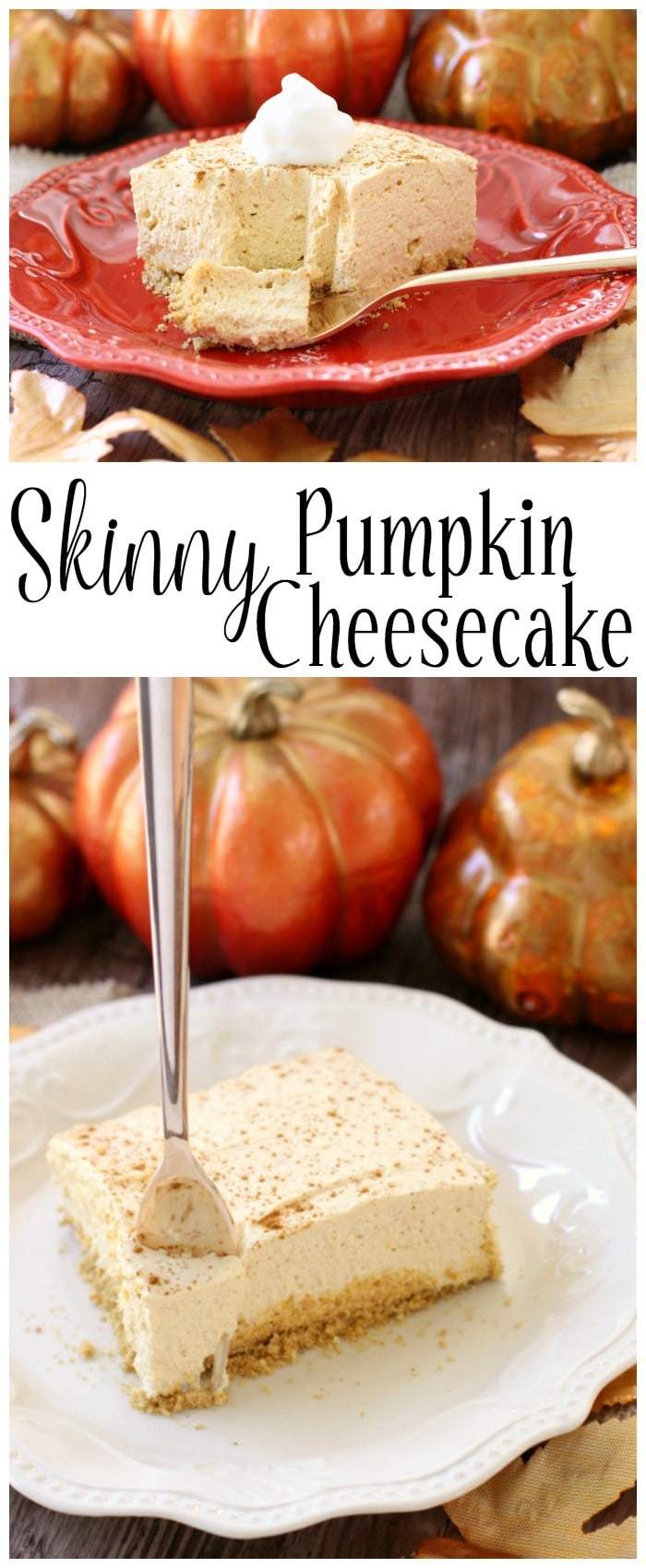 La Cheesecake alla zucca magra è una torta di zucca non cotta più leggera della versione tradizionale ma ha ancora tutti i sapori classici che ami!