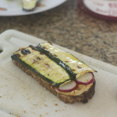 Zucchine grigliate aggiunte