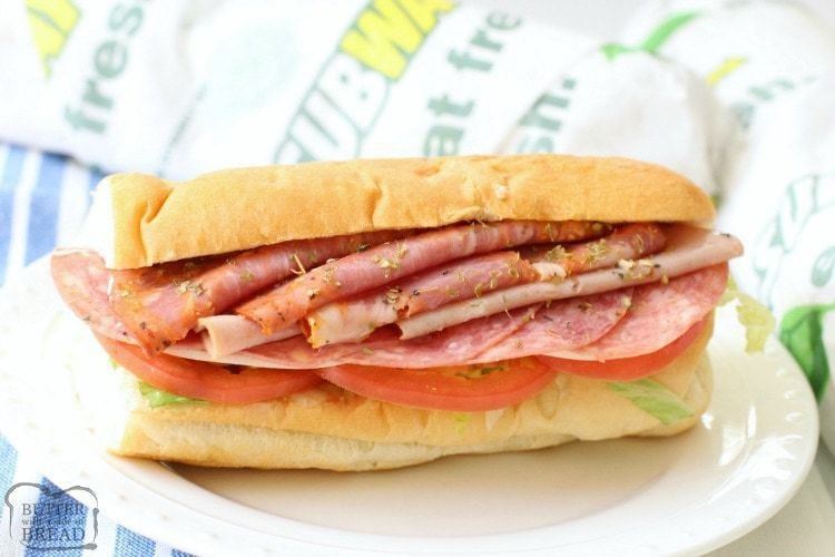 Cherry Italian Cream Soda con il nuovo Sandwich Hero italiano di Subway ~ 