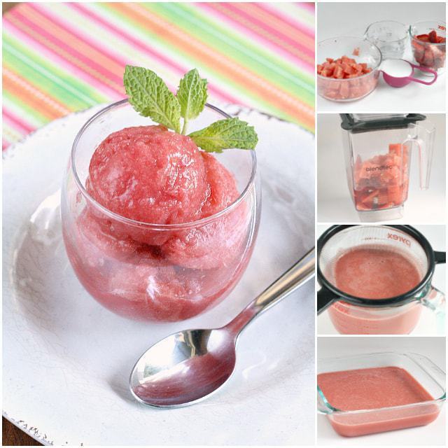 Sorbetto all'anguria e frutti di bosco - 